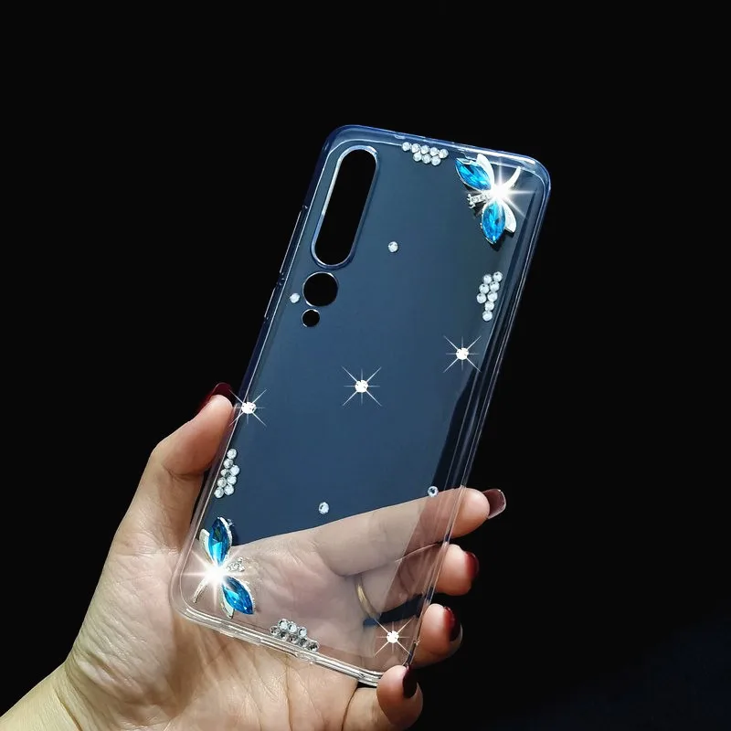 

Rhinestone Cover Coque Redmi Note 10 9S 10s 7 9 Pro Note 8 8T 9AT Case For Xiaomi POCO X3 M3 10T A3 9 lite Note 10 Phone case