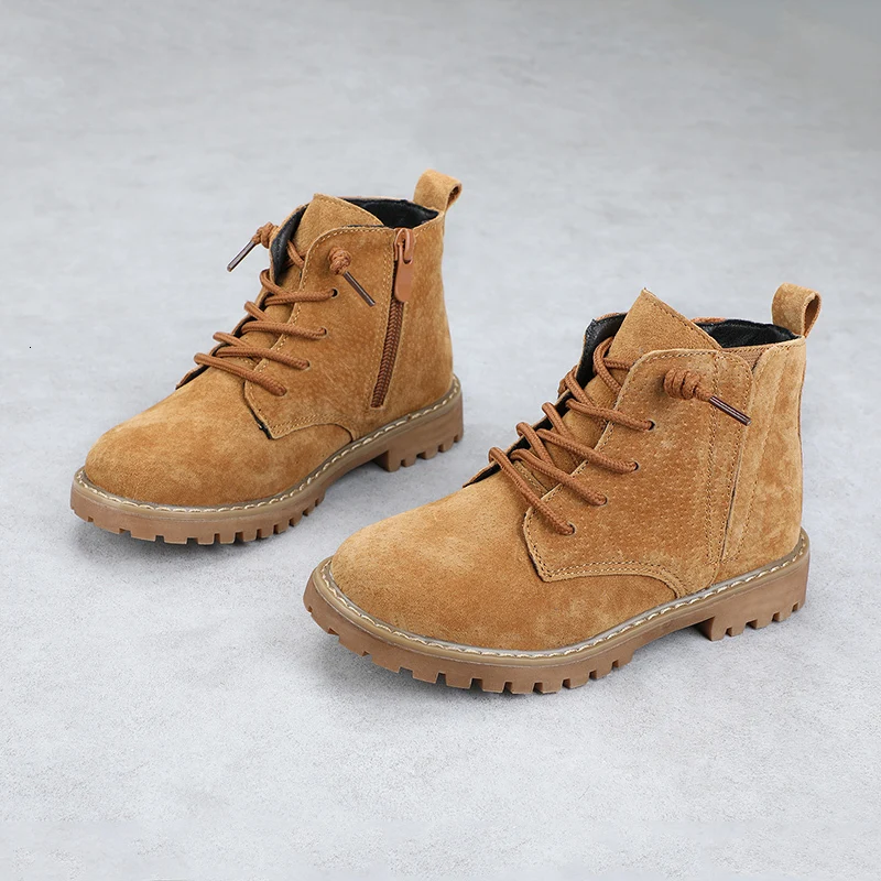 Winter Kids Boots For Boys 2020 Genuine Leather Children Snow Sneakers Toddler Girls Shoes Plush Warm Martin | Мать и ребенок