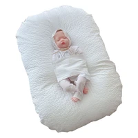 washable baby nest bed travel bed infant toddler cotton lounger gift for newborn safety protection newborn bed 80x65cm
