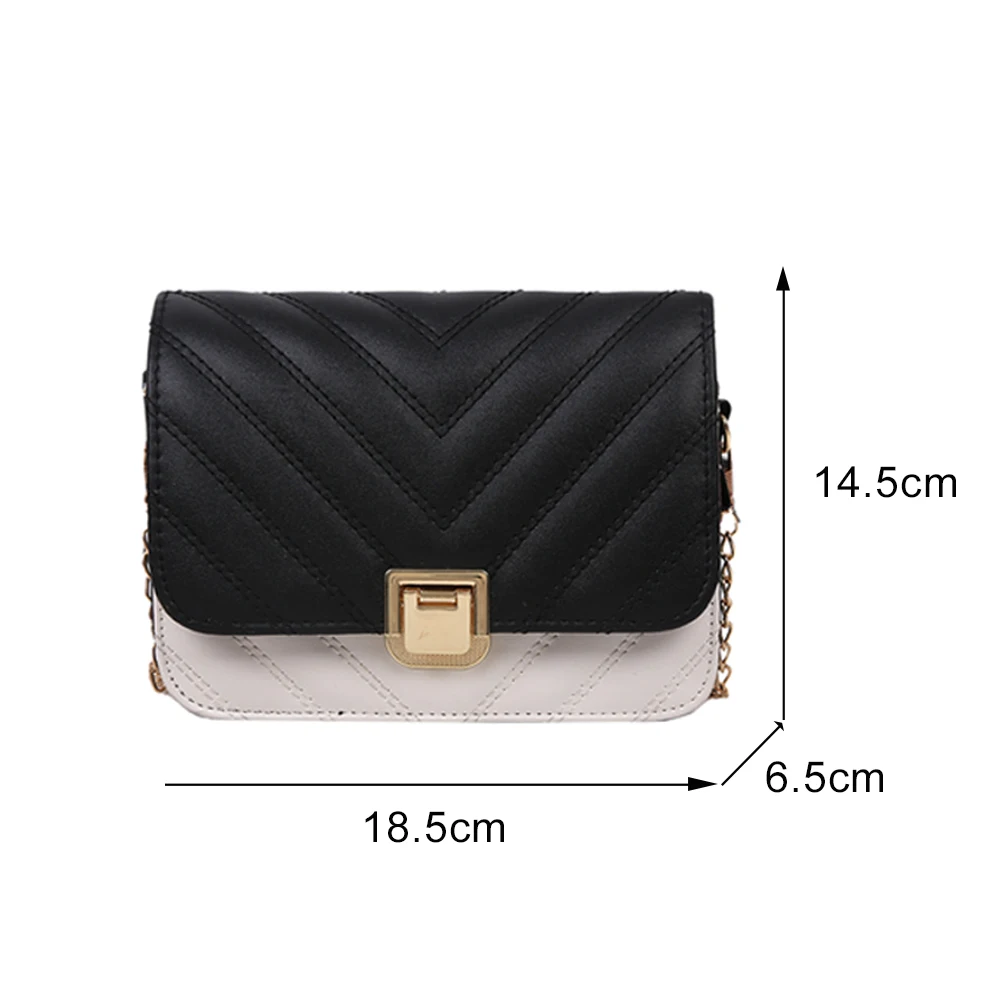 

Elegant Hit Color Shoulder Messenger Bags Fashion Women PU Leather Envelope Crossbody Bag Street Travel Top-handle Square Bag