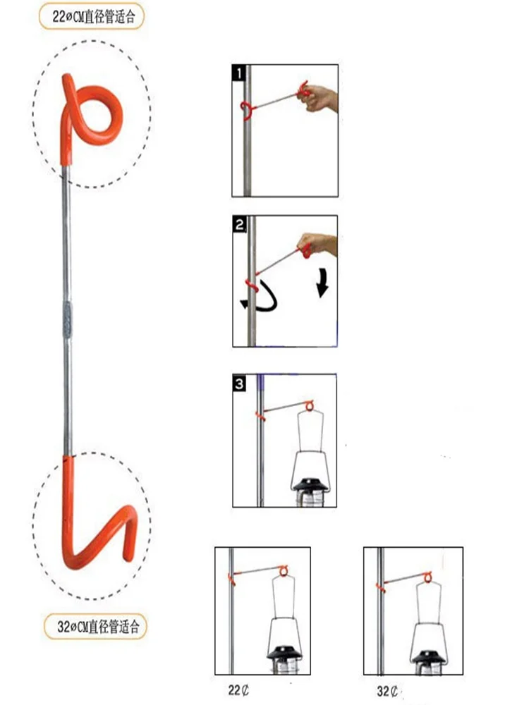 

Outdoor Light Hook 2-way Lantern Lamp Hanger Tent Pole Post Holder Multifunctional Camping Hunting Fishing Aid 1 Pcs