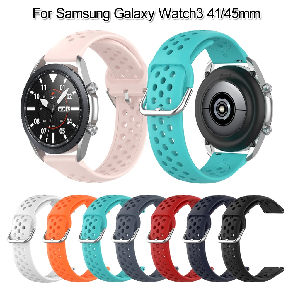 

Silicone Watch Band Bracelet for Samsung Galaxy Watch 3 41mm 45mm Sport Wristbands Strap Replacement