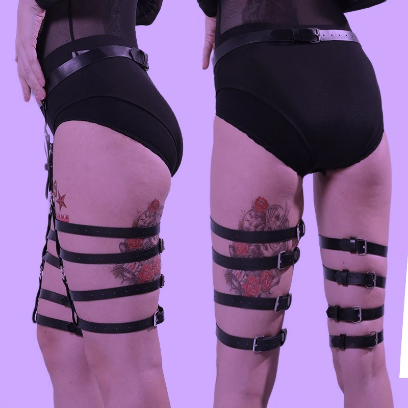 Garters Sword Belt Bdsm 2020 New Sexy Holographic Fetish Gothic Set Bondage Sweater On The Body Lingerie Bdsm For Women Black