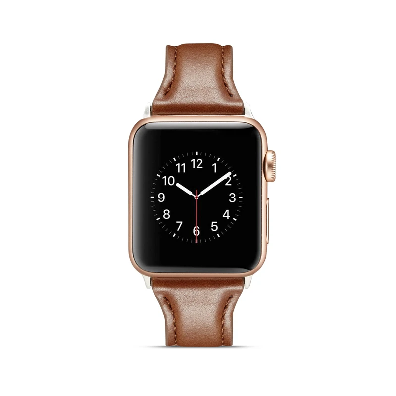 Genuine Leather Loop Strap for Apple Watch Band 6 SE 5 42mm 44mm 38mm 40mm Iwatch Watchband for Apple Watch 5 4 3 2 1 44mm 42mm