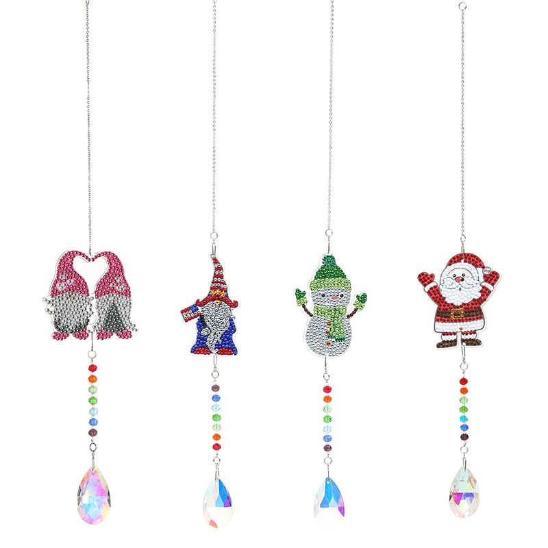 

DIY 5D Diamond Painting Catchers Christmas Wind Chime Catching Hanging Pendant