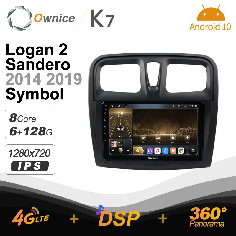 

Ownice Android 10 Car Multimedia Player For Renault Logan 2 Sandero 2014-2019 360 Camera Autoradio 4G LTE Navigation GPS Stereo