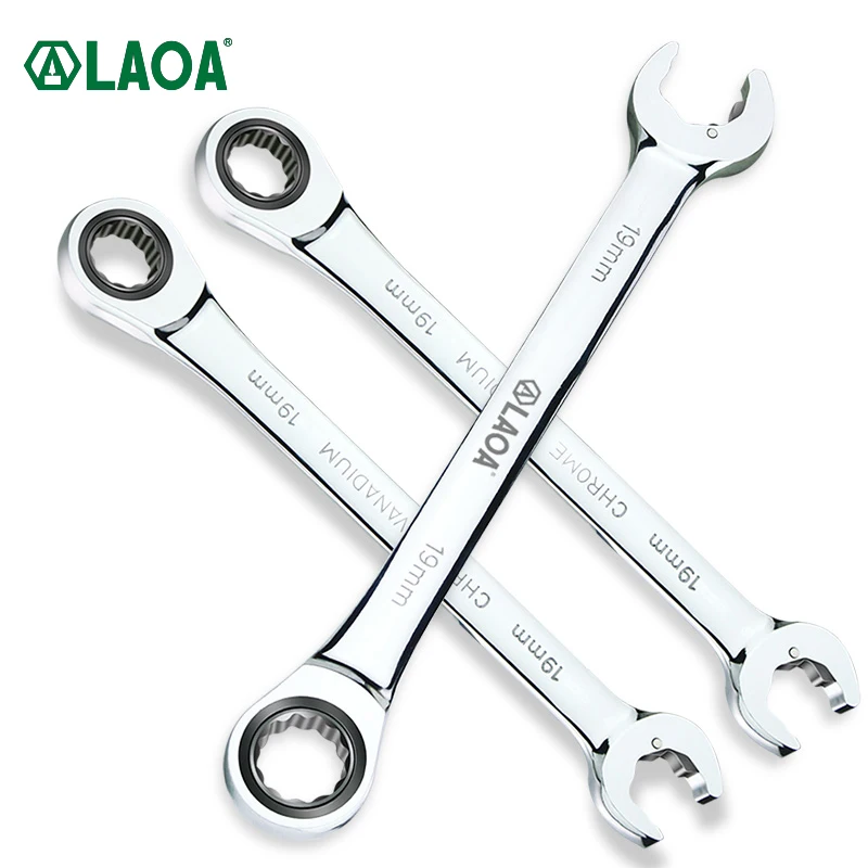 

LAOA Double Ratchet Combination Wrench 8-19mm, Combination Torx Wrench Auto Repair Hand Tool