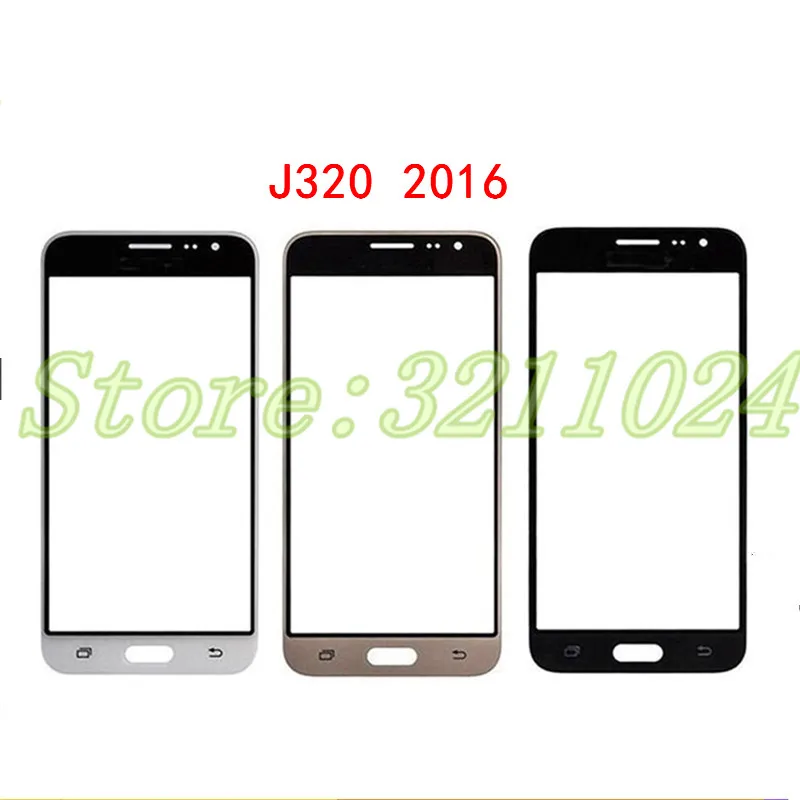 Передняя панель стекло для Samsung Galaxy J1 J3 2016 J120 J120F J320F J320A сенсорный ЖК-экран внешнее