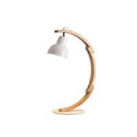 modern arc solid wood table lamp for bedroom bedside adjustable led eye protection desk light indoor lighting fashionable