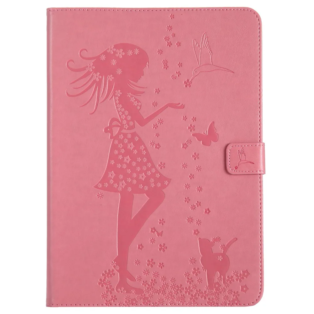 Модный чехол Funda для iPad 9 7 2017 милая девушка &amp Бабочка Кот Стенд PU кожаный нового