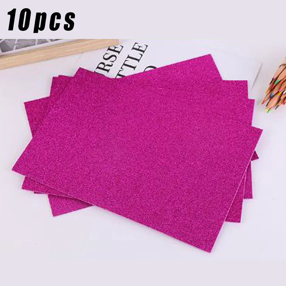10pcs Purple 10 шт. блестящая бумага для скрапбукинга EVA мягкие губки бумага для рукоделия Ручная работа для детей сделай сам ручная работа Золотая бумага флэш-Пена наклейки - Цвет: 10pcs Purple