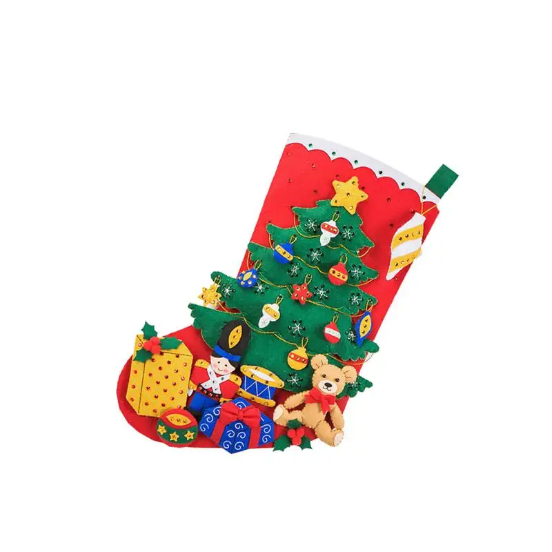 Набор для изготовления рождественских чулок ручной работы из нетканого