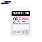 Оригинальный SAMSUNG PRO Plus UHS-III SD карта, 32 ГБ, 64 ГБ, 128 ГБ 256 высокоскоростную карту памяти SD класса 10 SDHCSDXC для цифровой камеры