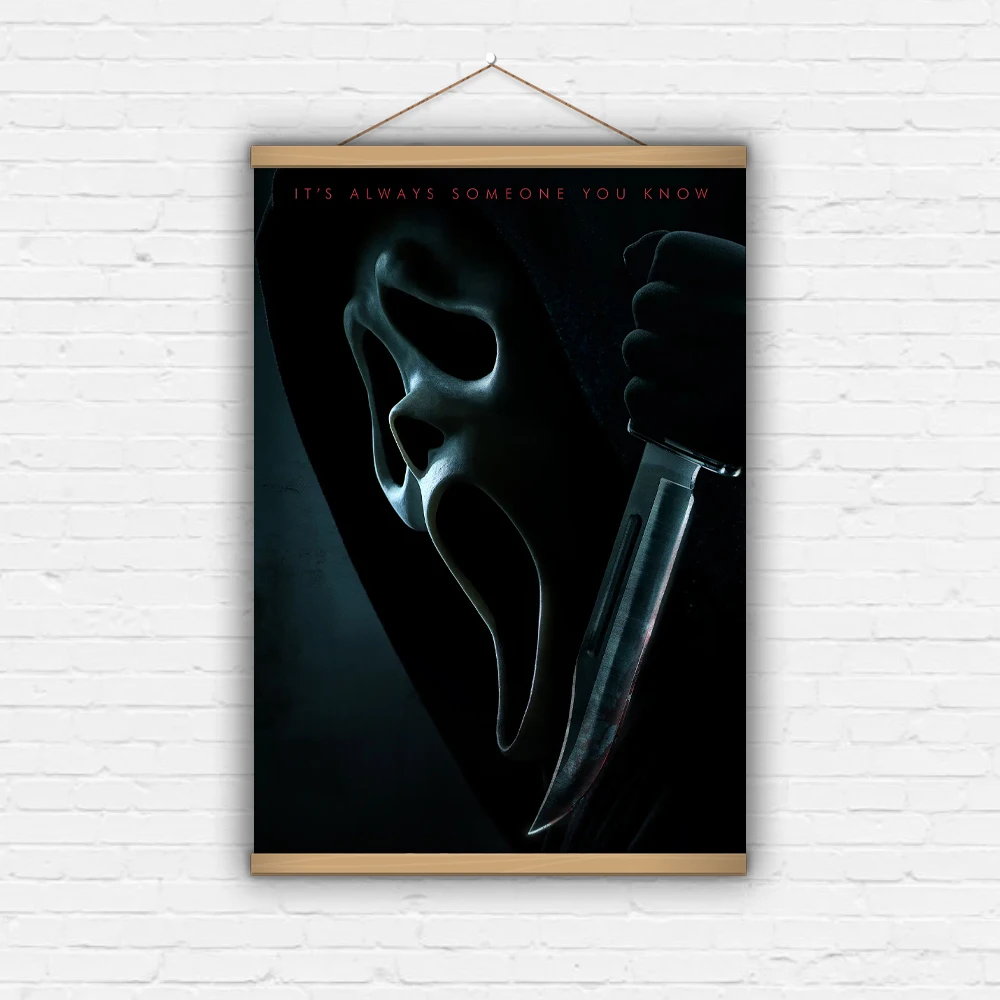 

Scream 2022 Horror Theiller Scroll Art Print Movie Canvas Poster Painting Decor Unframed Decorative Tapestry Design