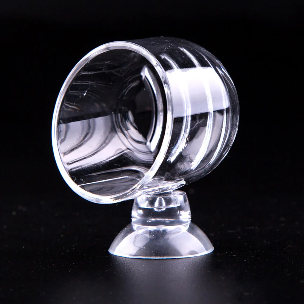 Aquarium Cone Red Worm Feeder Acrylic Suction Cups Fish Feeding Cup Transparent Container Holder | Дом и сад