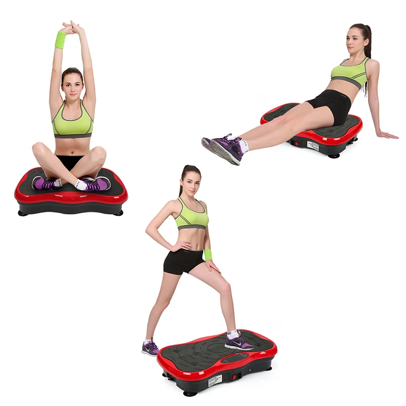 

OVERSEAS STOCK!!! Exercise Fitness Slim Vibration Machine Trainer Platform Body Shaper Resistance Band 120KG Max Bearing HWC