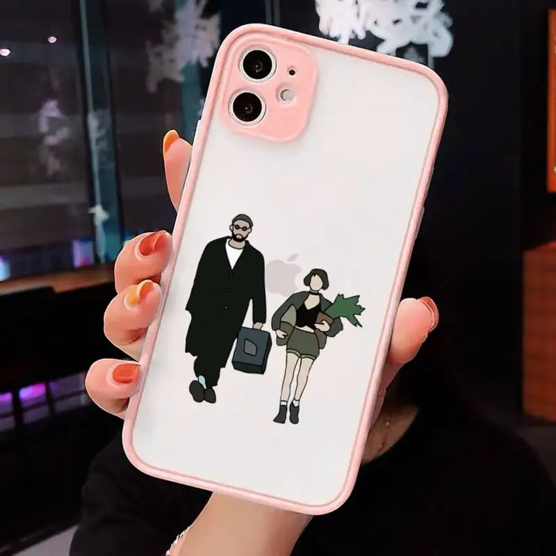 

Leon Matilda Natalie Portman Movie Phone Case Matte Transparent for iPhone 7 8 11 12 s mini pro X XS XR MAX Plus cover funda