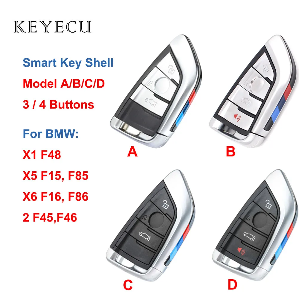 Keyecu умный дистанционный ключ без ключа чехол для BMW X1 F48 X5 F15 F85 X6 F16 F86 2 F45 F46 (только