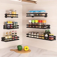stainless steel sundries shelf free punching wall hanging cutter condiment rack cosmetic storage shelves for bathroom kitchen