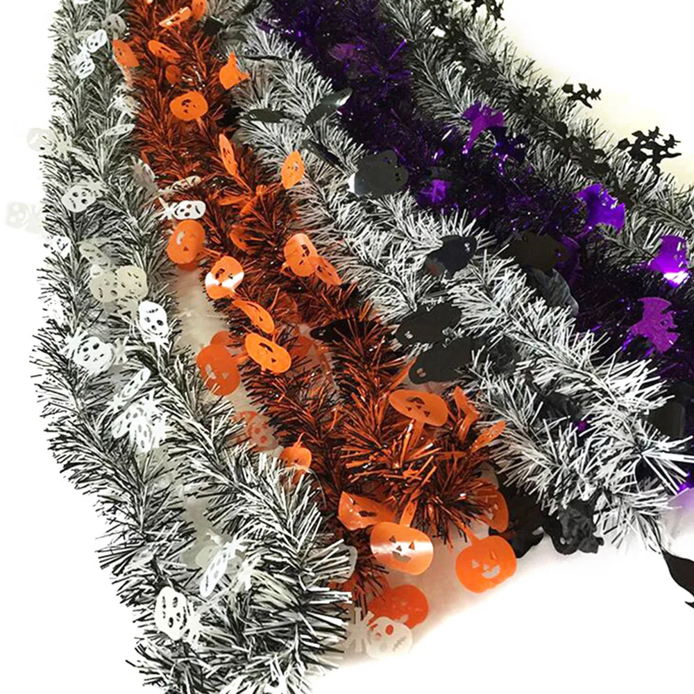 Рождественская гирлянда из мишуры для Хэллоуина рождественские украшения