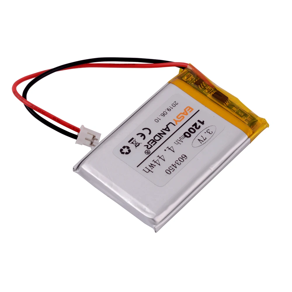 ST PH 2 0 мм 2pin 3 7 V 1200mAh литий полимерный LiPo разъем аккумуляторной батареи для GPS DVD