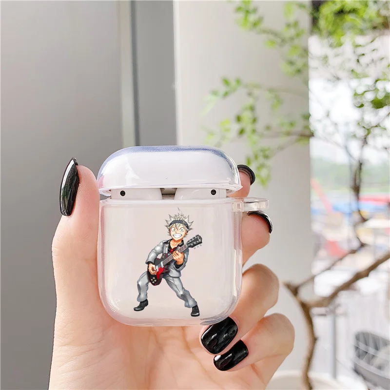 Силиконовый чехол популярный черный клевер аниме для Apple airpods Аксессуары