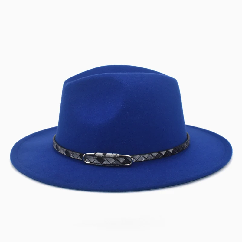 Elegant Ladies Autumn And Winter Imitation Wool Hat Harajuku Style Hat High-Top Jazz Hat Male Panama Hat  F75