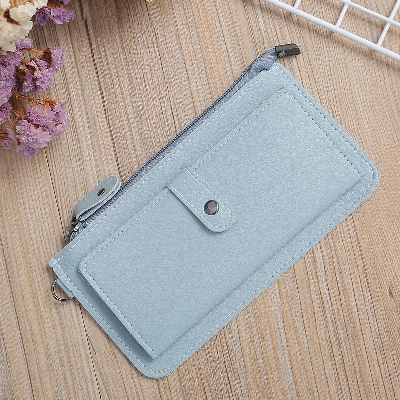 Женский кошелек вместительный из искусственной кожи с держателем для карт