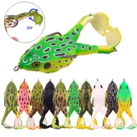 1pcs thunder frog fishing lure 9cm 13 6g soft baits floating water luya wobblers artificial tackle double fishhook gear