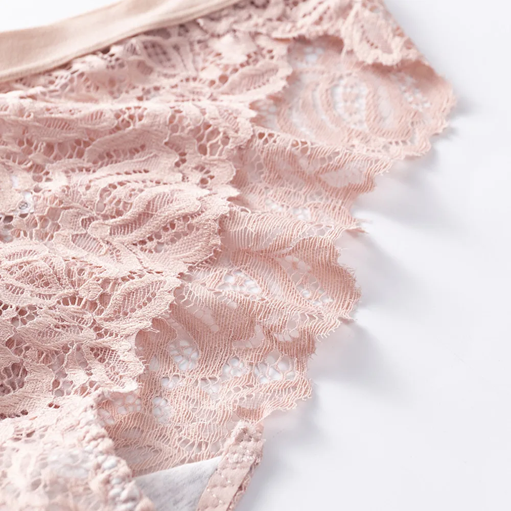 3 шт. женские прозрачные кружевные брифы с низкой посадкой|Женские трусики| |