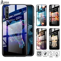 marvel super hero avengers groot for huawei honor 30 20 10 9x 8x lite pro plus tempered glass shell phone case cover