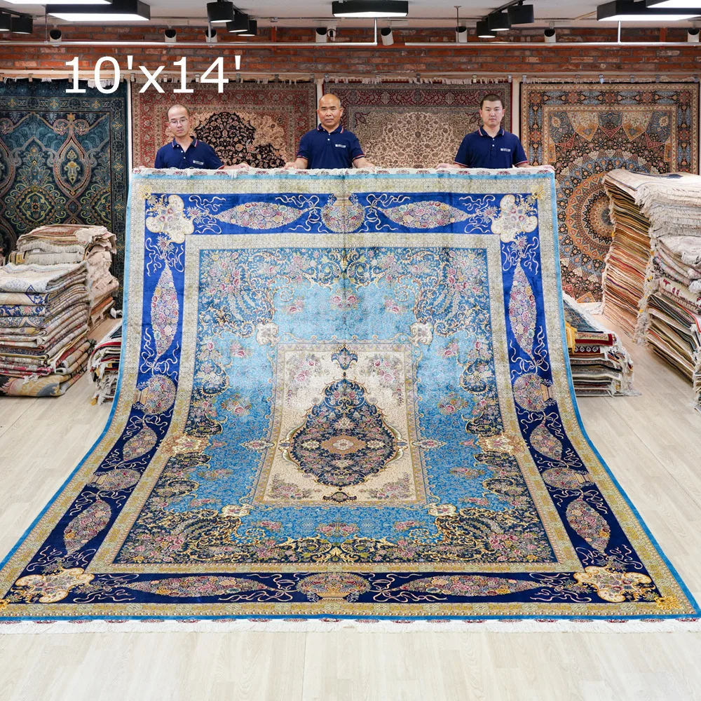 Коллекция 10x14 футов Большой античный шелковый ковер ручной работы | Дом и сад