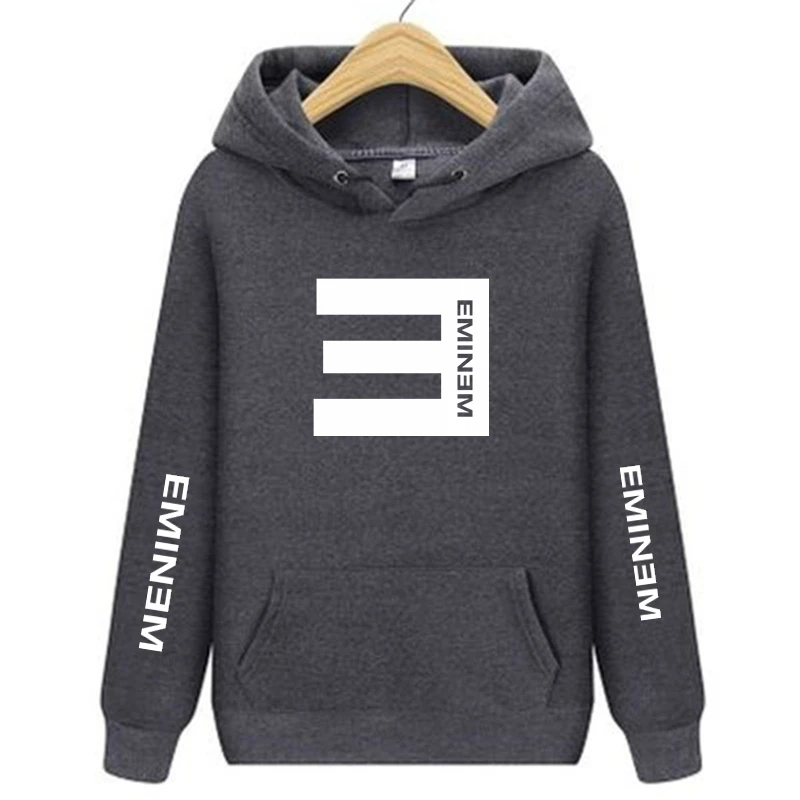 

2021 fashion new Eminem print street wear hip-hop street man hoodie fall warm wool hoodie fashion cool fun hoodie man