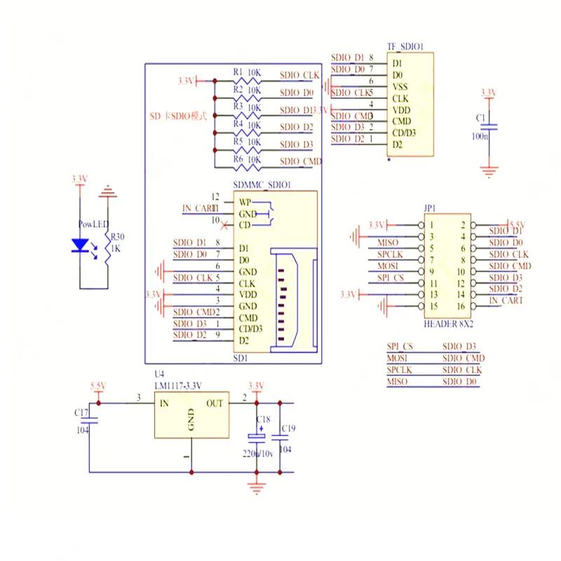 10 шт. модуль для чтения и записи sd карт слот считыватель ARM микроконтроллер Arduino SPI