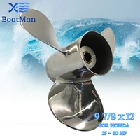 boatman%c2%ae 9 78x12 stainless steel propeller for honda 25hp 30hp outboard motor 10 tooth engine boat accessories marine parts rh