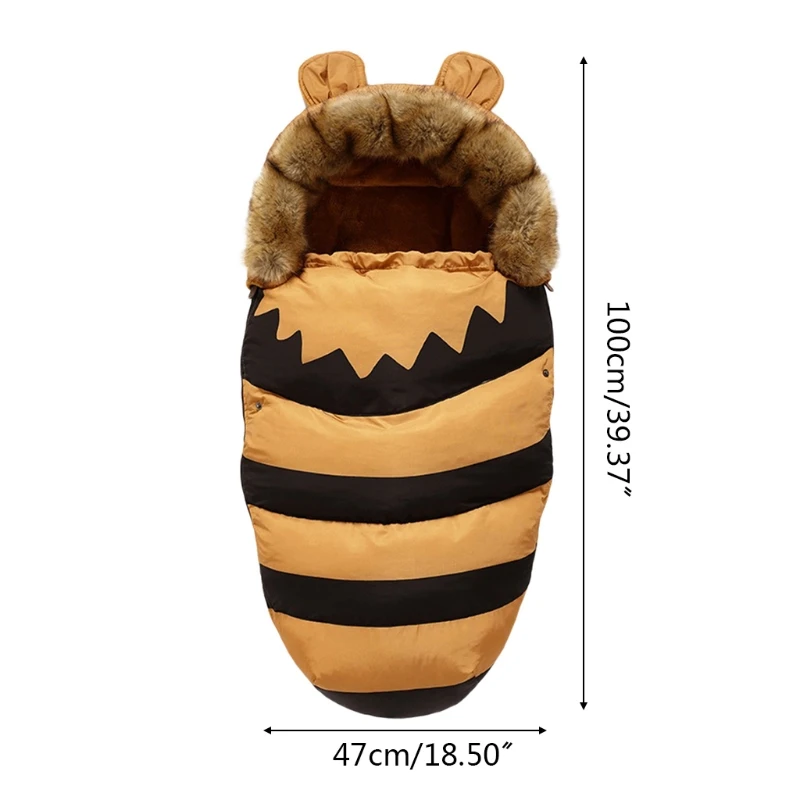 

Universal Stroller Footmuff Baby Sleeping Bag Winter Baby Swaddle Blanket Universal Footmuff for Pram Stroller Car Seat L4MC