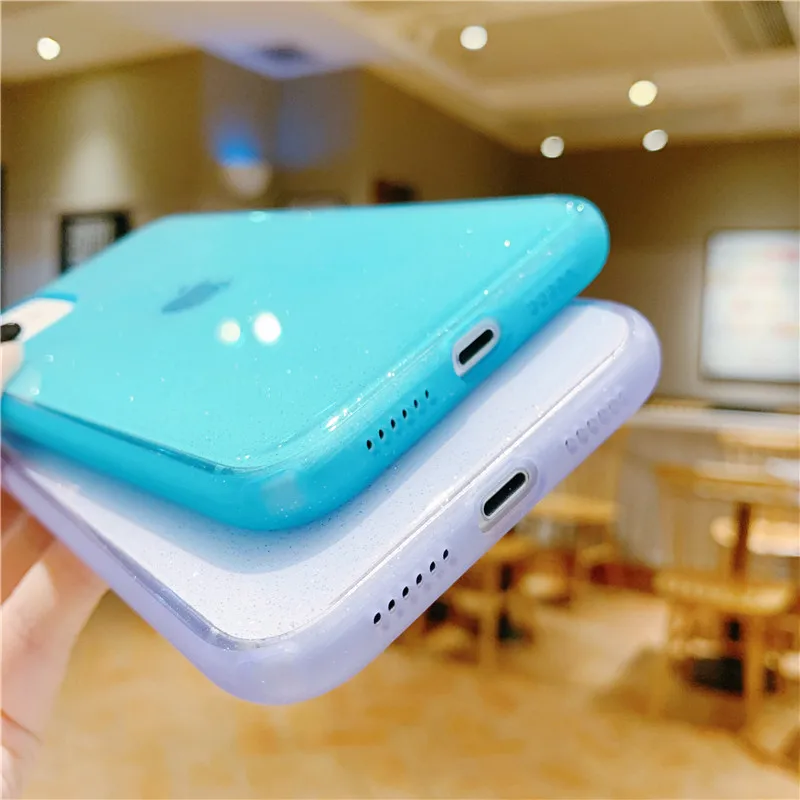 

Ottwn Bling Glitter Transparent Phone Case For iPhone 11 Pro Max SE 2020 X XS Max XR 6 6s 7 8 Plus Soft TPU Silicone Back Cover