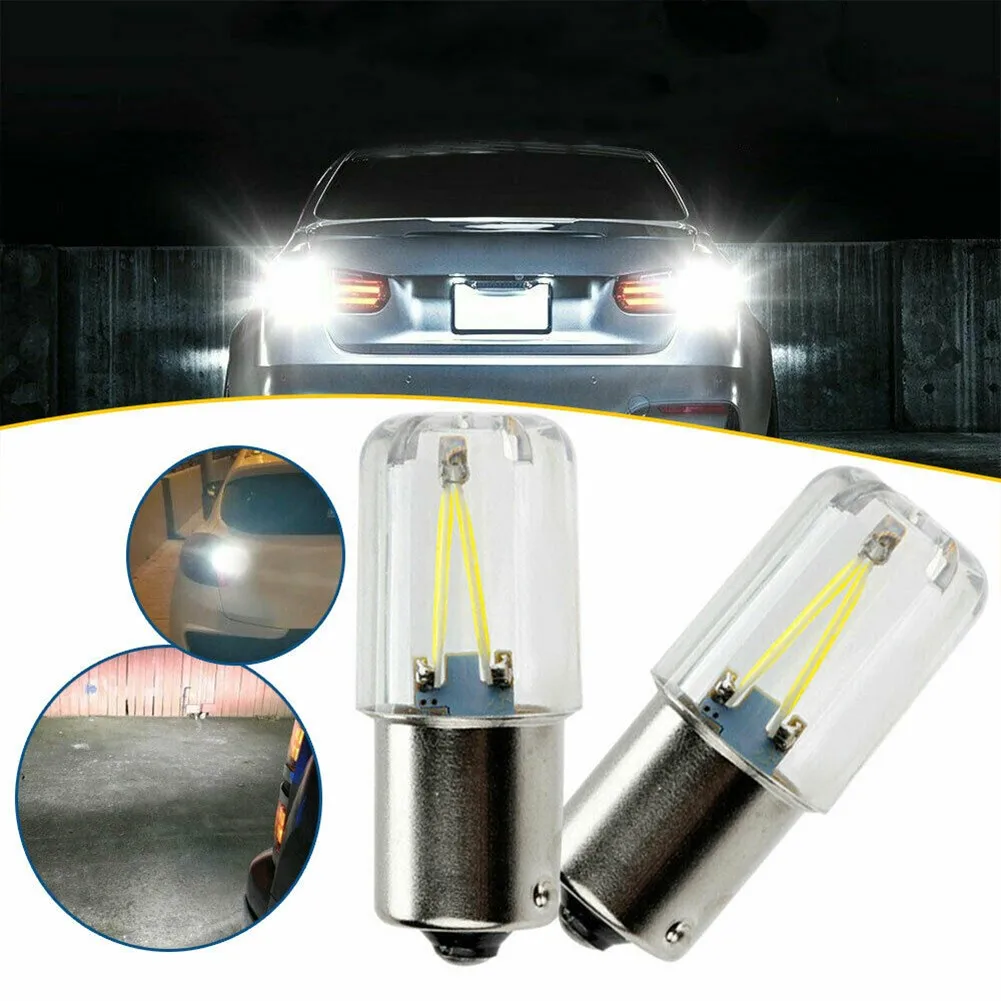 

2x Backup Reverse Light White RV Trailer 1156 BA15S LED Interior Light Bulbs Tail Backup Lamp Canbus IP67 Waterproof Car Taillig