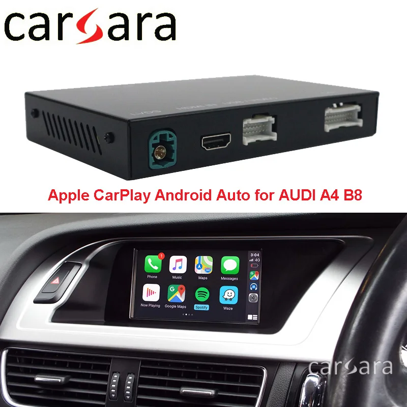 A U D I A4 B8 CarPlay беспроводной модуль 2020 WIFI Bluetooth черный ящик автомобиль MMI Android