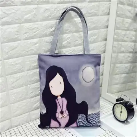 

Famous Designer Women Handbag High Quality Durable Canvas Shoulder Bag Fashion Cartoon Printing Girls School Bag Shopping Bag