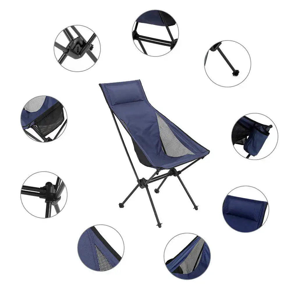저렴한 150KG 하중 초경량 접이식 의자, 휴대용 알루미늄 옥스포드 천 의자, 하이킹 피크닉 낚시 야외 캠핑 여행 해변