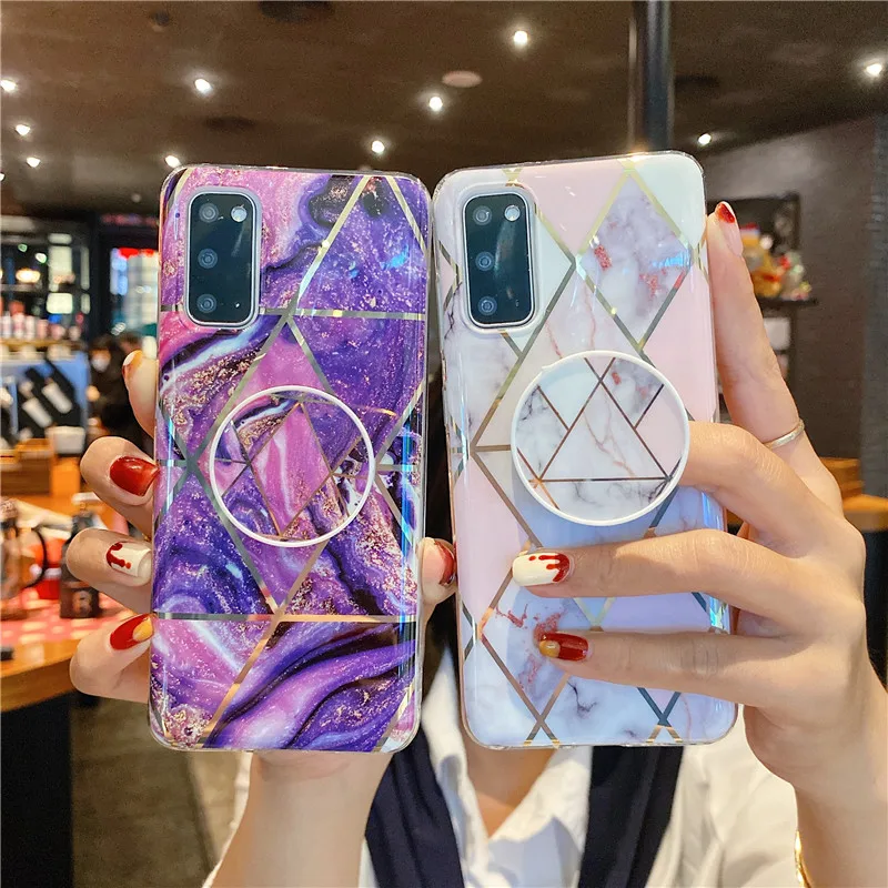 

Holder Marble Phone Case For Samsung Galaxy A12 A32 A42 A52 A72 A22 M51 M31S A02S A51 A71 A31 A41 A50 A70 A30 A20 A10 A21S Cover