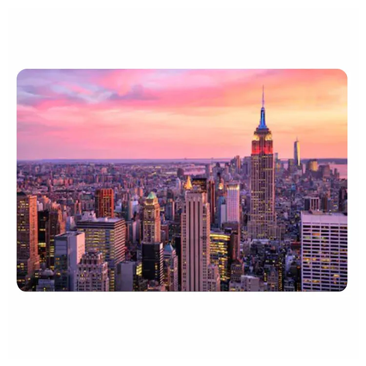 Modern New York City at Sunset Doormat Skyline USA Landmark Welcome Door Mat Rug Rubber Carpet for Kitchen Bathroom Home Decor | Дом и сад