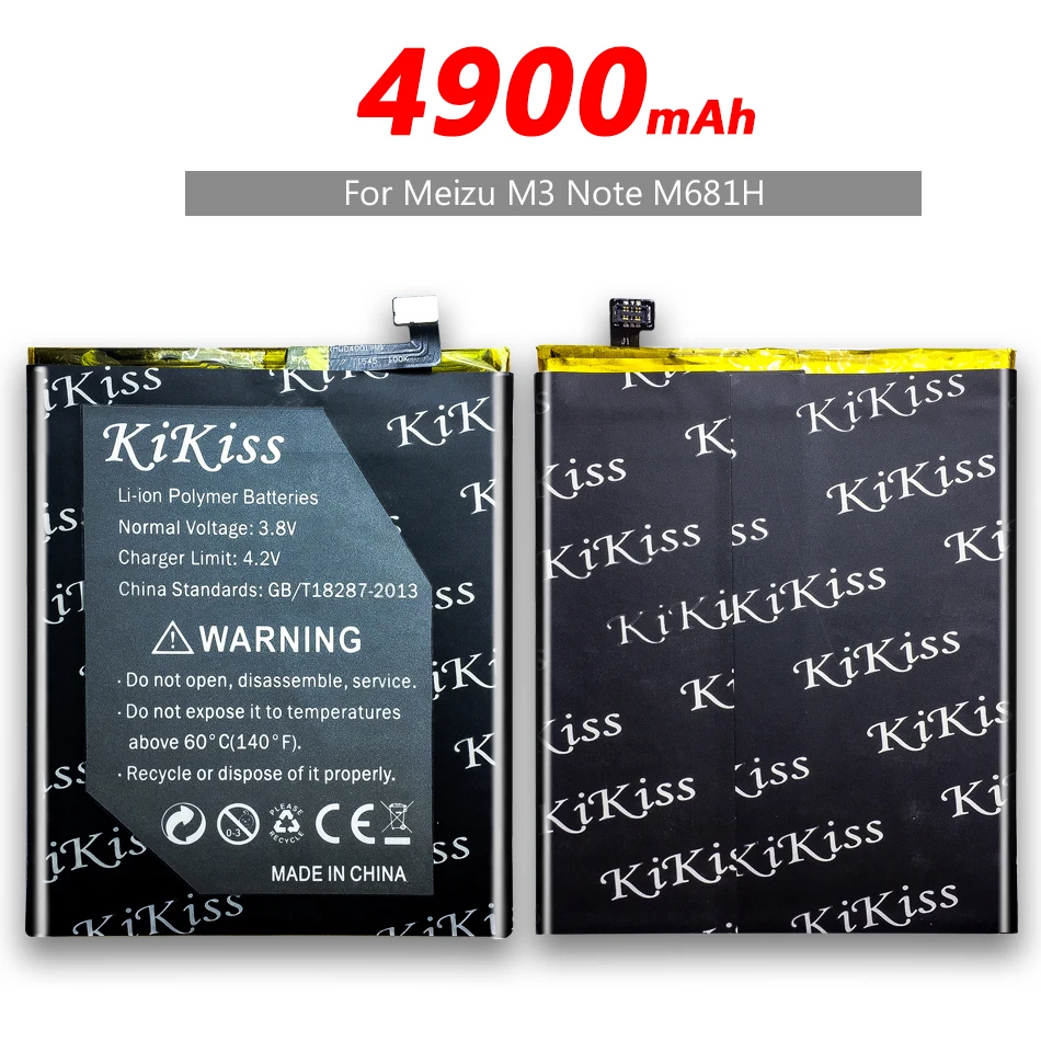 KiKiss Батарея BT61 BT15 BT68 BA611 BA612 для Meizu M3 Примечание L681H M681H/M3 M3S/M3S Mini/M5 Meilan Note 5/M5S 5S акумуляторная батарея