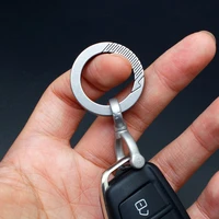 titanium rotatable keychains men women edc luxury car key ring holder buckle pendant for boyfriend jewelry best creativity gift