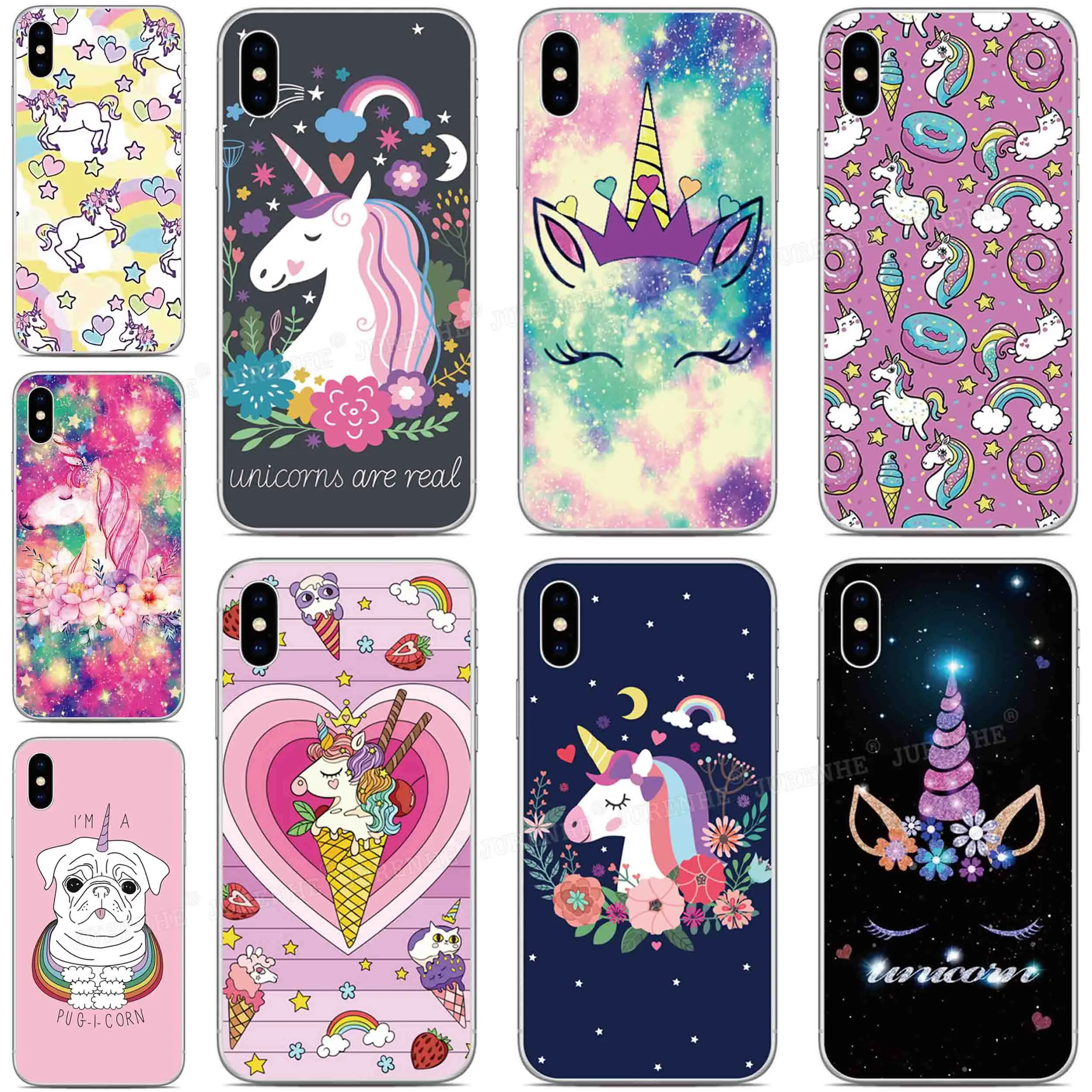

Rainbow Unicorn Case For Motorola Moto G30 G10 Edge S Fusion G9 Plus G Play Stylus One 5G ACE E7 Power Action Macro Vision Cover