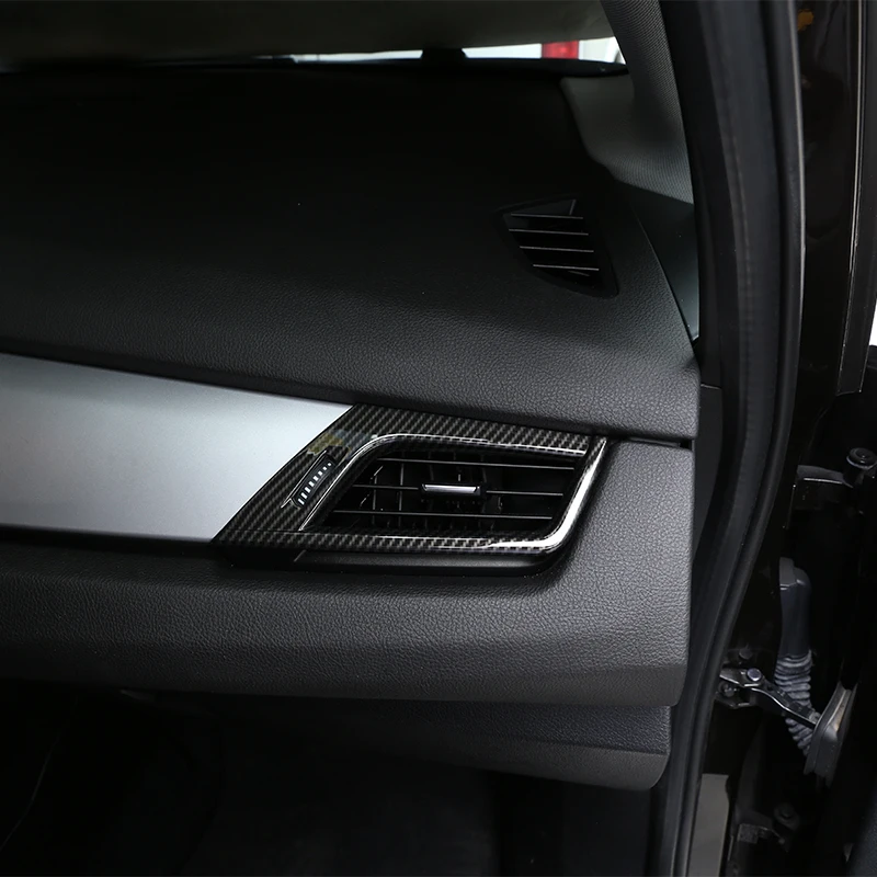 

Car accessories 2X Carbon Fiber ABS Plastic Side Air Conditioning Vent Outlet Frame Trim For BMW 2 Series F45 F46 218i 15-2018