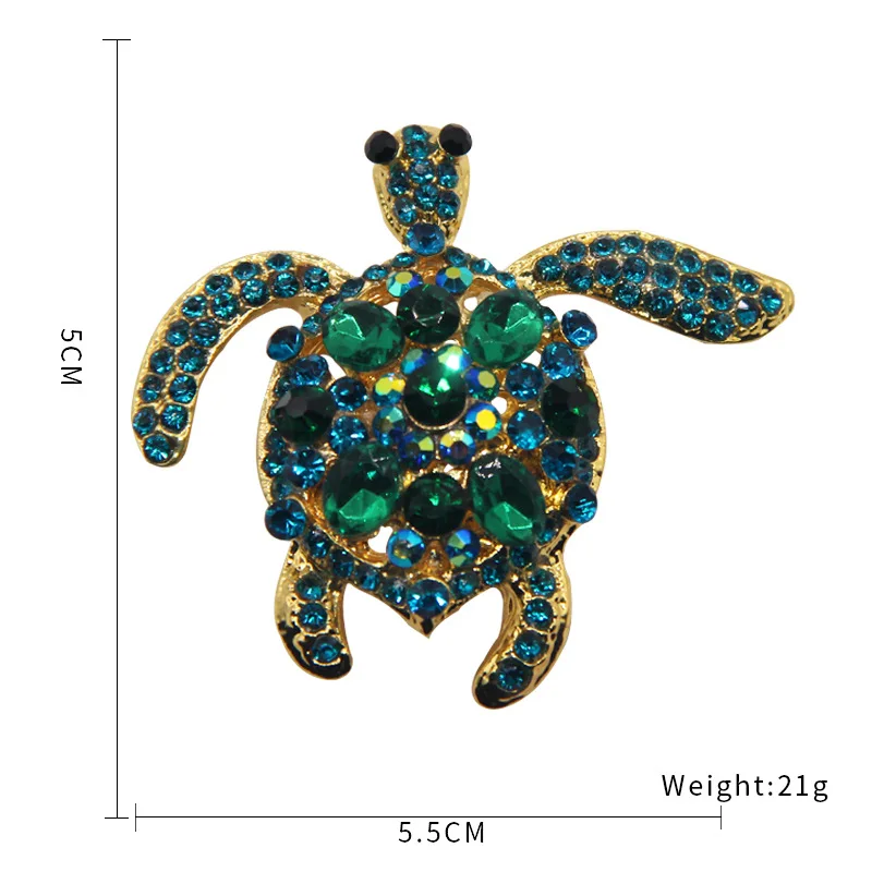 Милая Золотая маленькая брошь в виде черепахи шпильки изысканные хрустальные