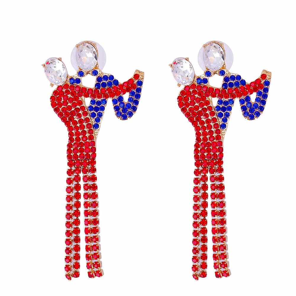 

New Apple Metal Crystal Pearl Long Pendant Earrings Quality Drop Earrings for Girls Women Children Birthday Gift Lovely Jewelry