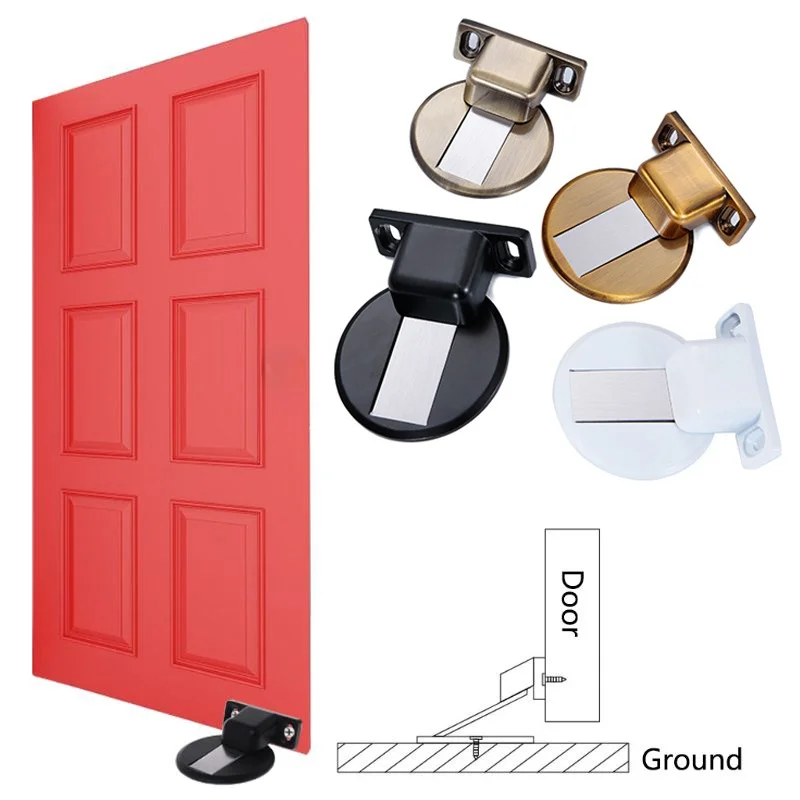 

Heavy Hidden Doorstop Stop Catch Floor Mounted Invisible Free Punch Door Stopper Magnetic Ground Suction